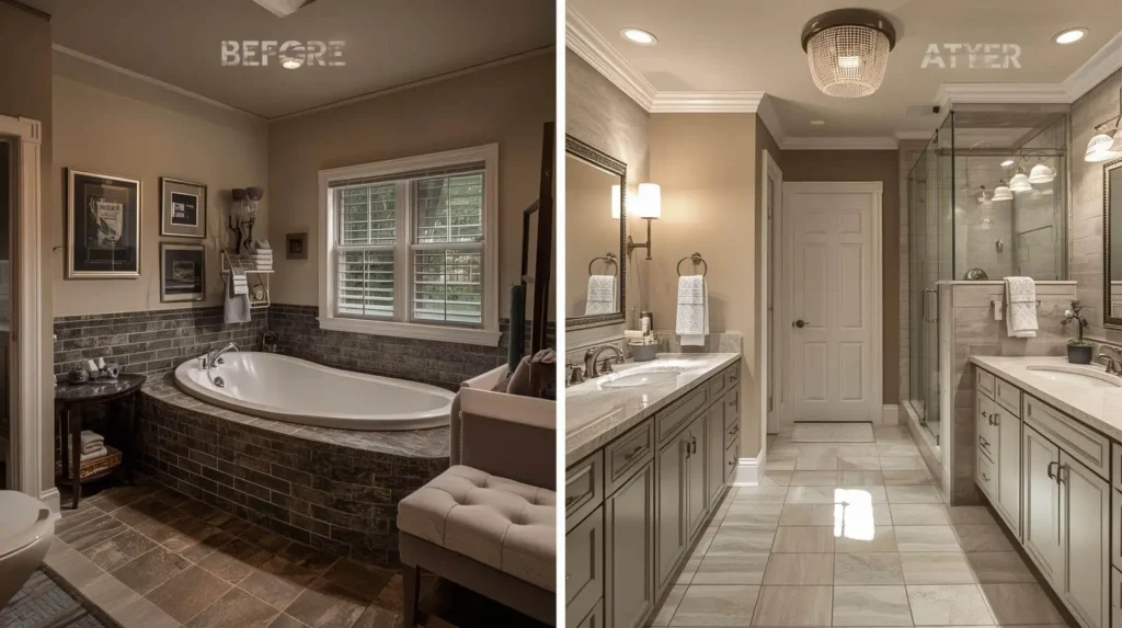 90s Master Bathroom Remodel Before and After in Austin