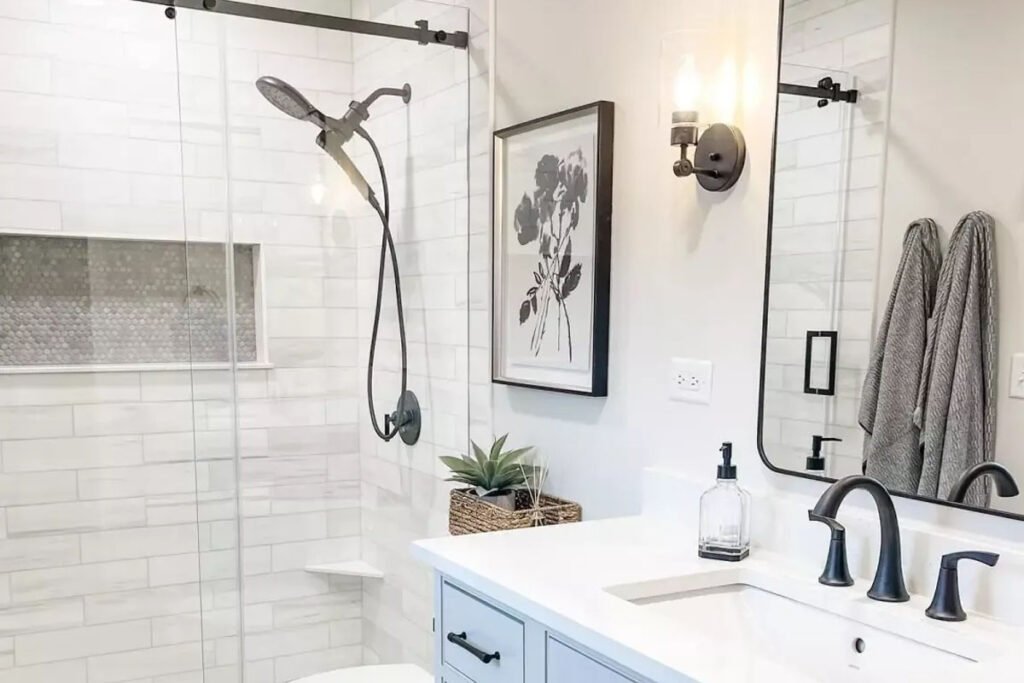 Budget-Friendly White & Gray Bathroom Remodel Ideas
