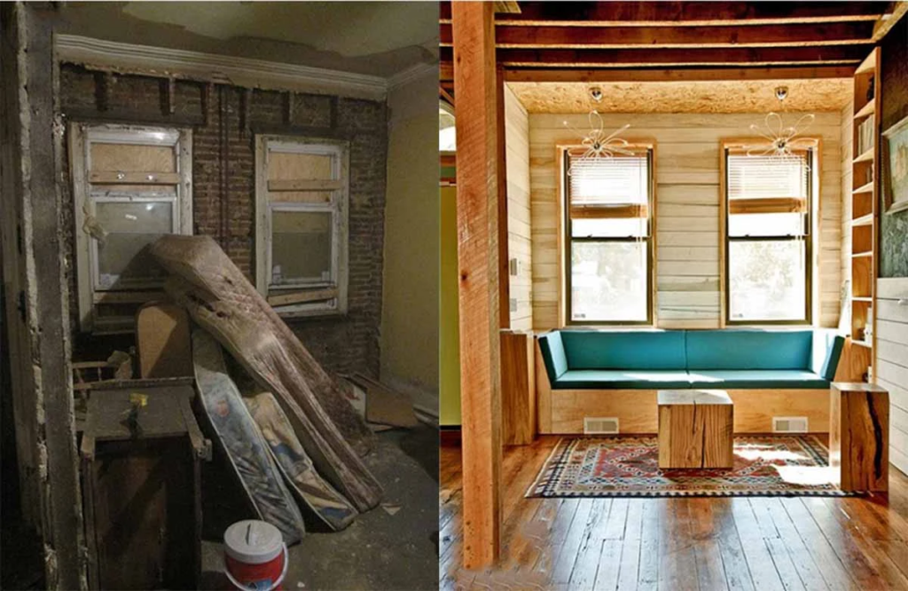"Get inspired by these inspiring before and after home remodeling transformations, showcasing the power of design and craftsmanship to enhance any room."