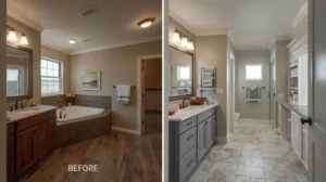 90s Bathroom Remodel Before and After in Austin Homes