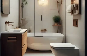 Small Bathroom Remodel with Bathtub in Austin