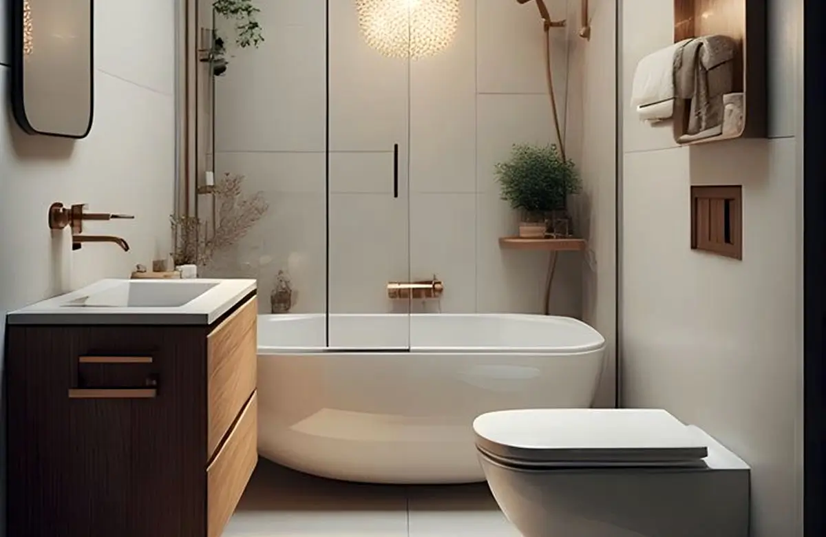 Small Bathroom Remodel with Bathtub in Austin
