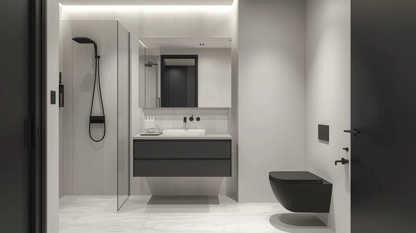 Three Quarter Bathroom Layout for Modern Homes